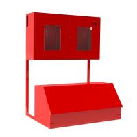 Пожарный стенд закрытый универсальный с окнами и ящиком для песка 0,5 м3